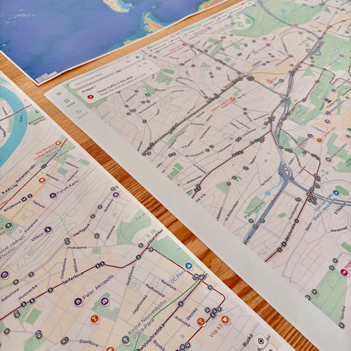 Vlastní tištěná mapa: Google Maps