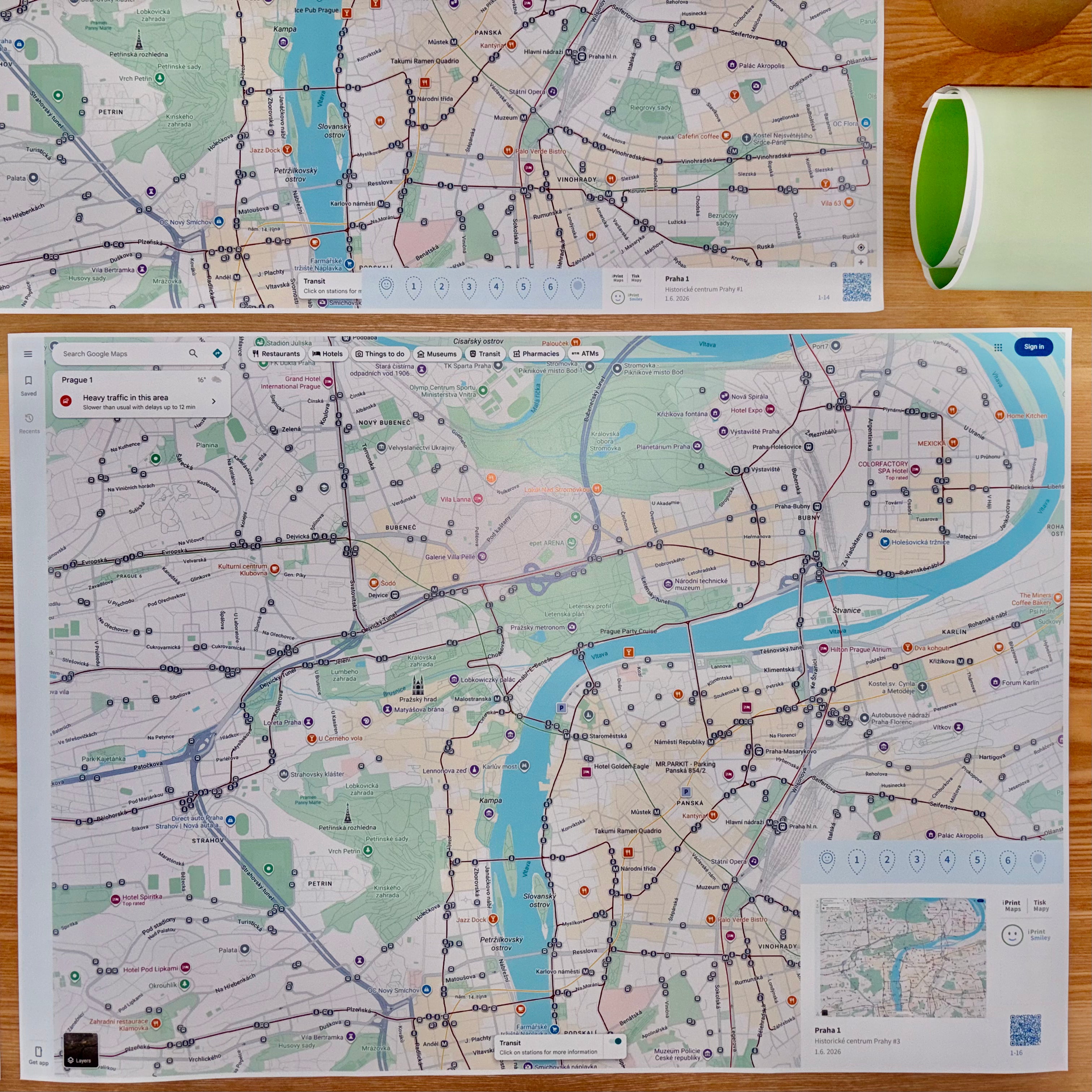 Vlastní tištěná mapa: Google Maps