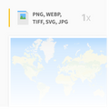 Custom printed map: PNG, WEBP, TIFF, SVG, JPG