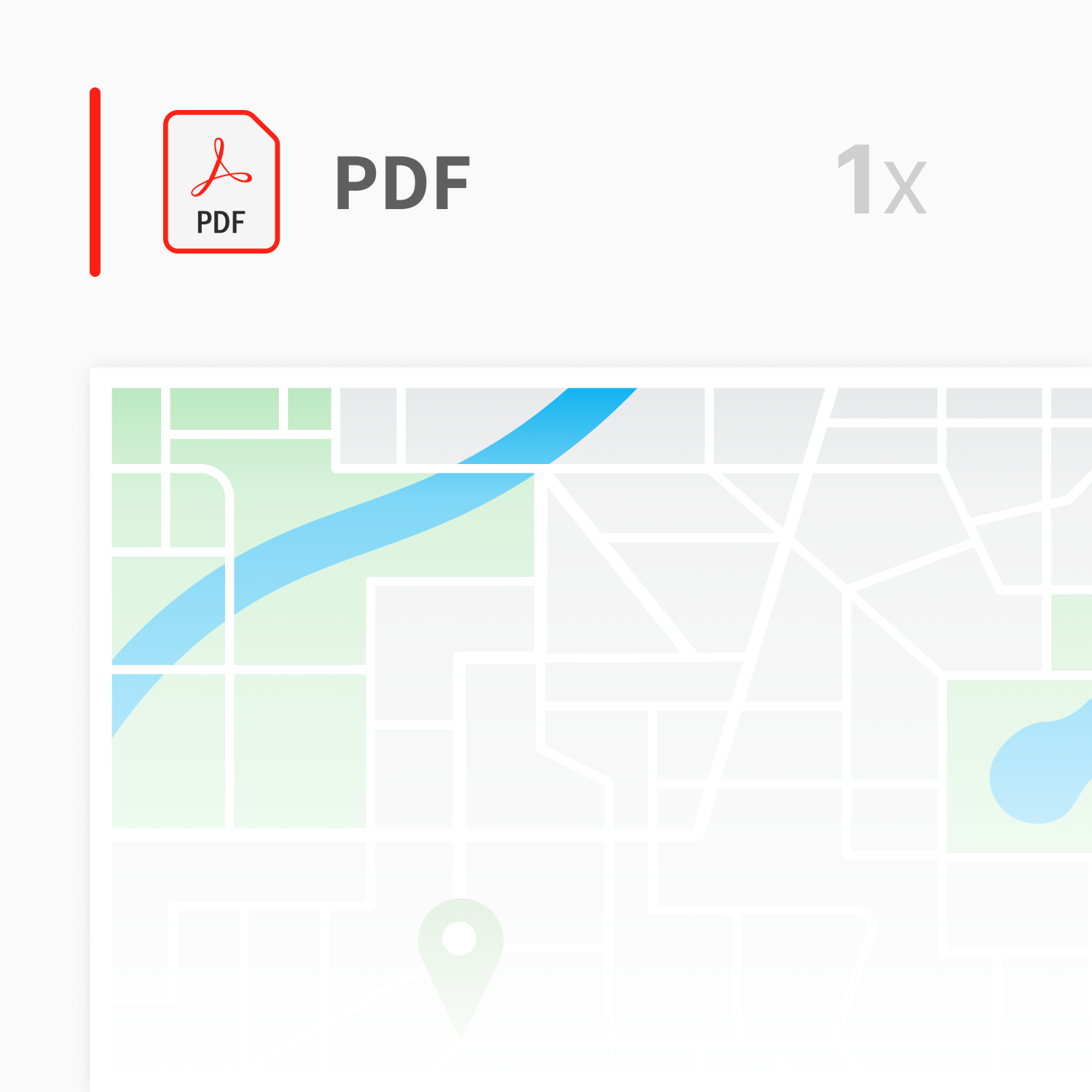Custom printed map: PDF