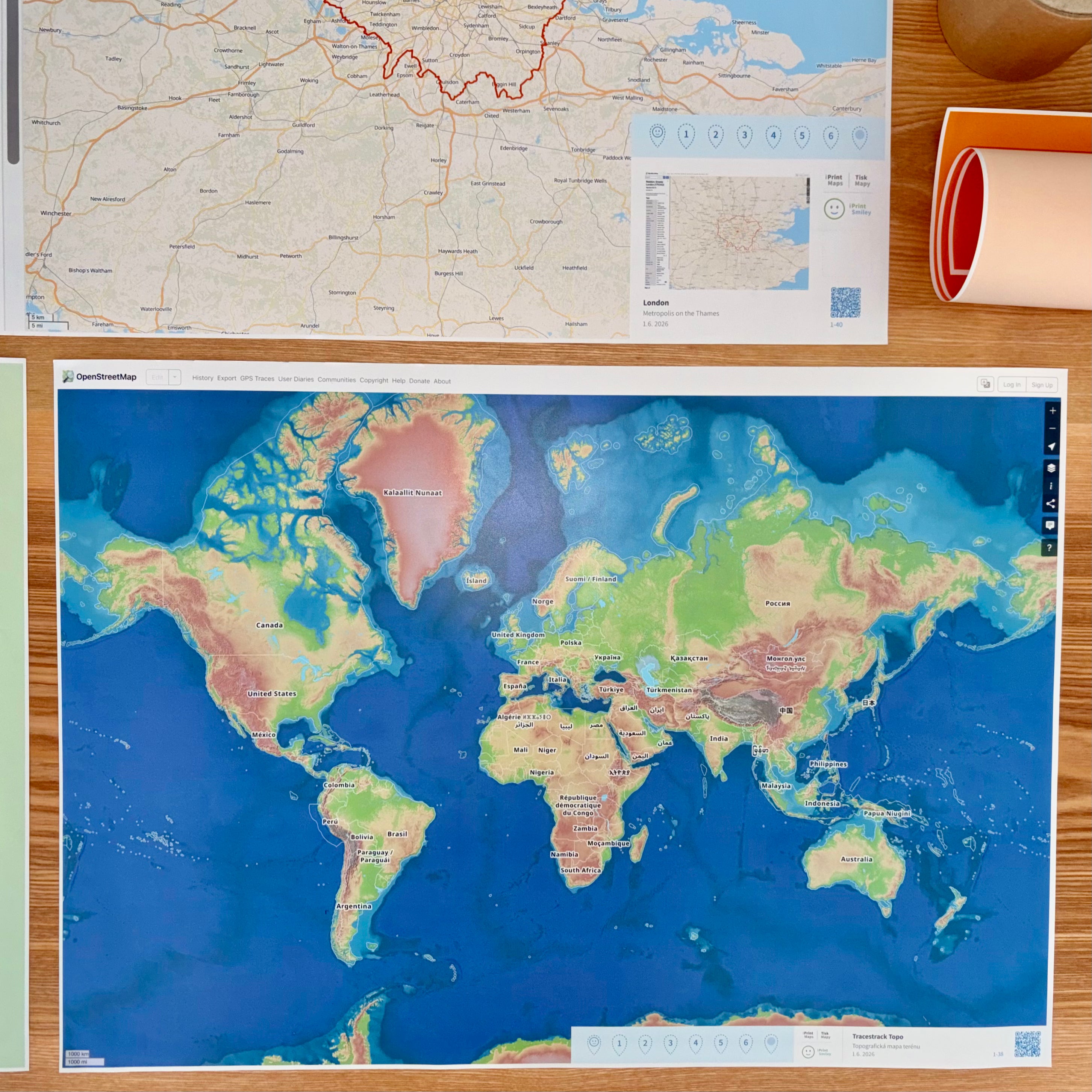 Vlastní tištěná jakákoliv internetová mapa